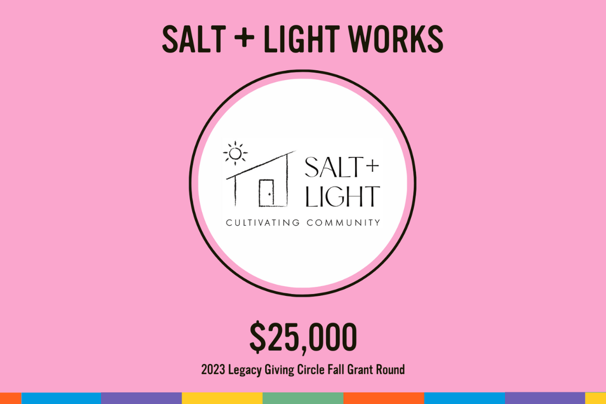 FALL 2023 GRANT ROUND: SALT + LIGHT WORKS